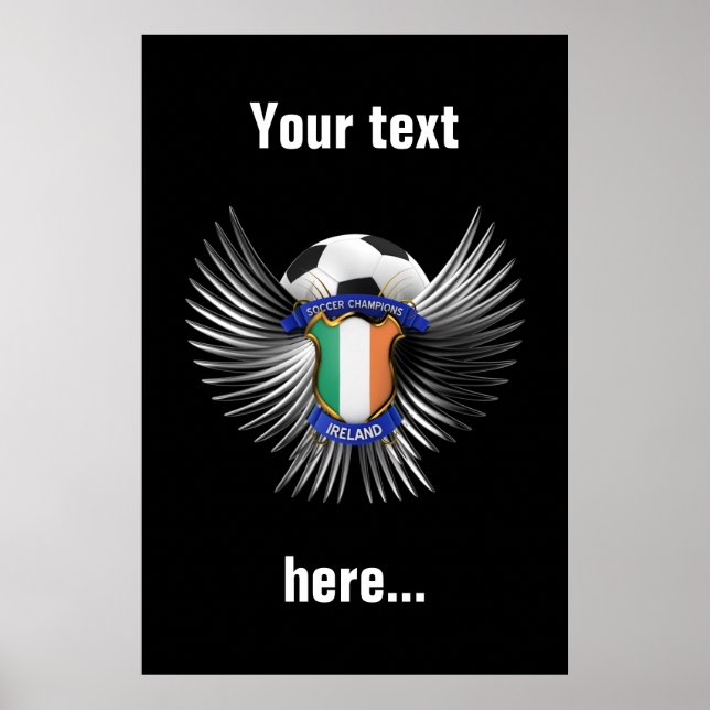 Póster Campeón de fútbol de Irlanda (Frente)