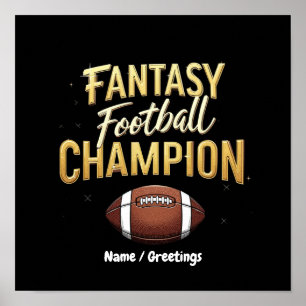 Póster Campeón de Fútbol Fantasía Domina Como Un Pro