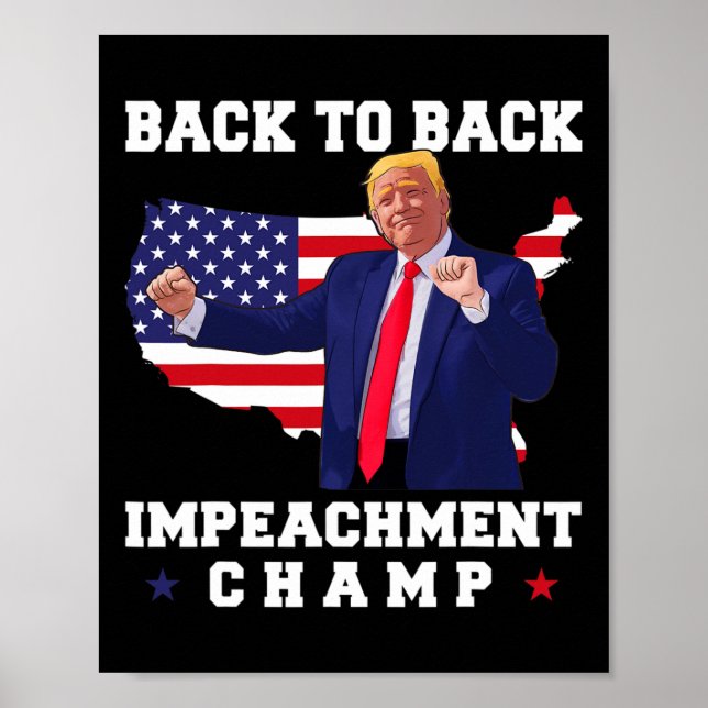 Póster Campeón de impugnación espalda con espalda Trump B (Frente)