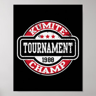 Póster Campeón de Kumite Artes Marciales Kung Fu Karate C