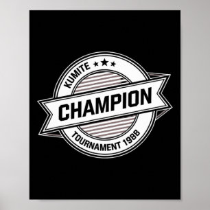 Póster Campeón de Kumite Artes Marciales Kung Fu Karate C