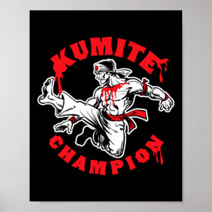 Póster Campeón de Kumite Deportes de Sangre Karate Kung F