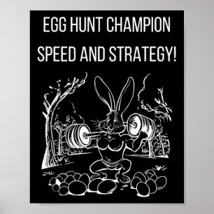 Póster Campeón De La Caza De Huevos Velocidad Y Construcc