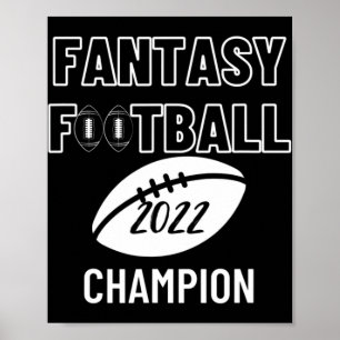 Póster Campeón de la Fantasy Football League 2022 Foot