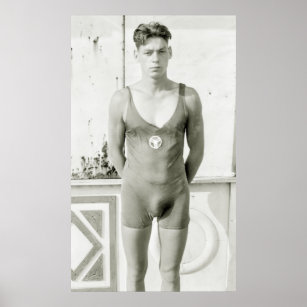 Póster Campeón de natación de los años 20