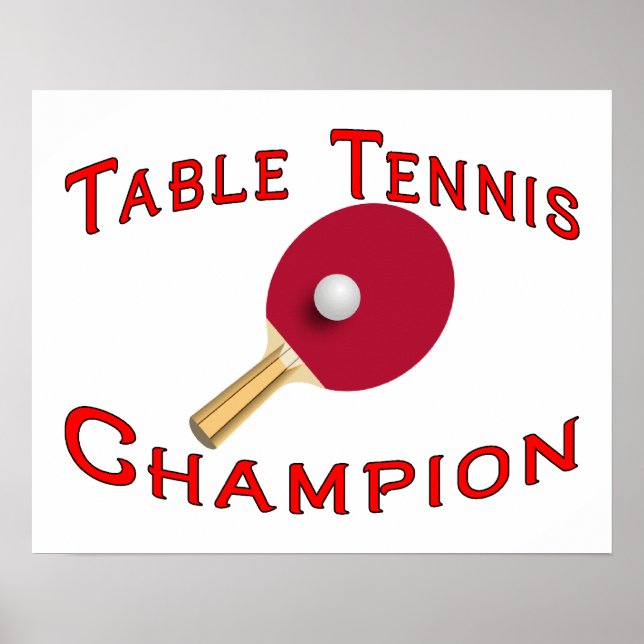 Póster Campeón de tenis de mesa (Frente)