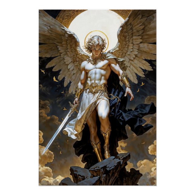 Póster Campeón del Cielo Arcángel Miguel (Anverso)