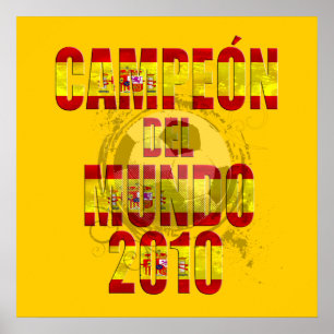 Póster Campeón Del Mundo 2010 España futbol