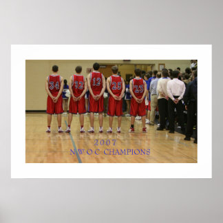 Póster Campeonato de baloncesto de la NWOC de 2007