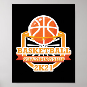 Póster Campeonato de Baloncesto Vintage
