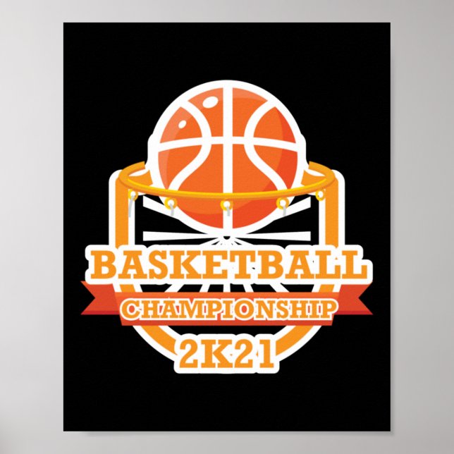 Póster Campeonato de Baloncesto Vintage (Frente)