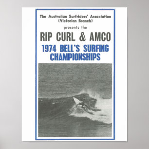 Póster Campeonato de Surfing de 1974