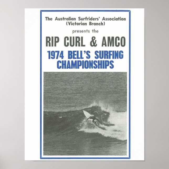 Póster Campeonato de Surfing de 1974 (Frente)