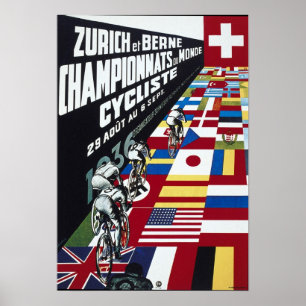 Póster Campeonato de Zurich del vintage de la publicidad
