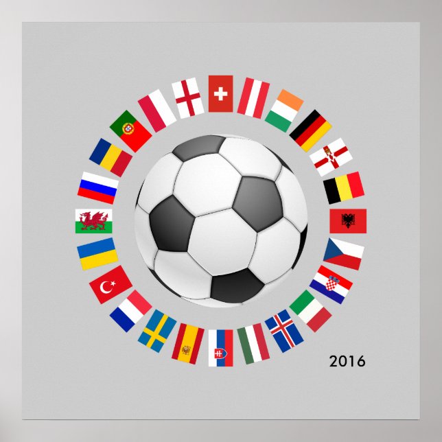 Póster Campeonato Europeo de Fútbol 2016 (Frente)