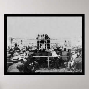 Póster Campeonato Johnson vs. Flynn de Boxeo 1910