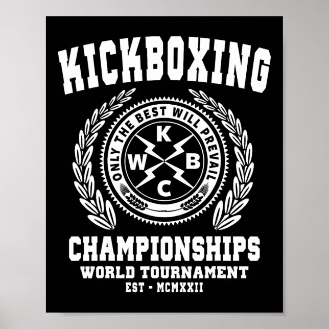 Póster Campeonatos de Kickboxing, Camiseta de Kickboxing, (Frente)