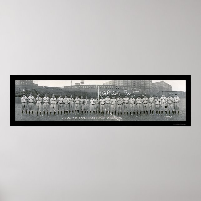 Póster Campeones de Chicago Cubs Foto 1929 (Frente)