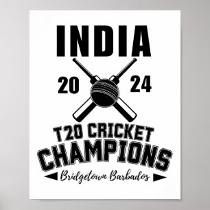 Póster Campeones de cricket T20 de la India 