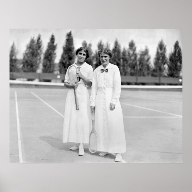 Póster Campeones de tenis femeninas, 1913 (Frente)