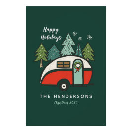 Póster Camper de Felices Fiestas Personalizadas