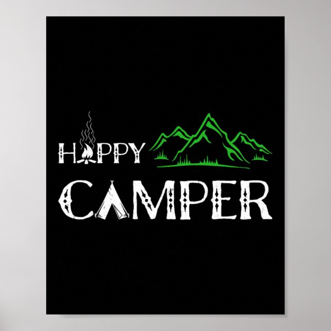 Póster Camper Feliz - Camping Para Hombres (Frente)