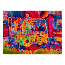 Camper Retro Hippie Colorido La Vida Es Un Viaje P