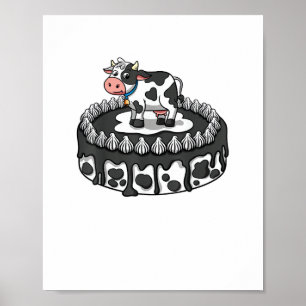 Póster Campesina de la fiesta temática del pastel de cump