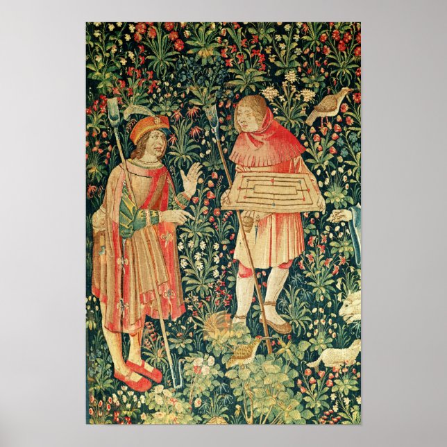 Póster Campesino con placa jeu de marelle (Frente)