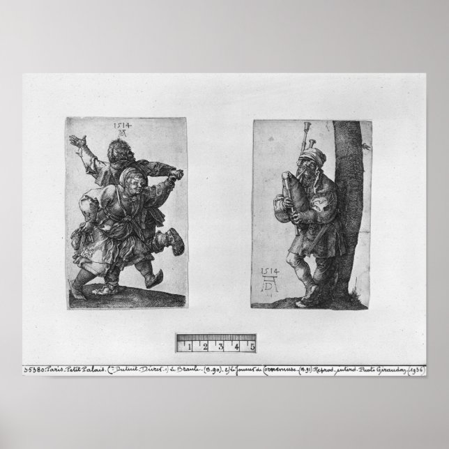 Póster Campesinos bailarines y un jugador de Bagpipe, 151 (Frente)