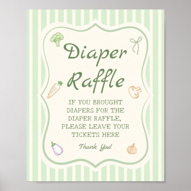 Póster Campesinos comercializan Baby Shower Diaper Raffle (Frente)