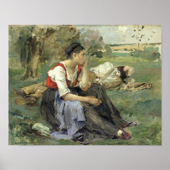 Póster Campesinos descansando, 1877 (Frente)