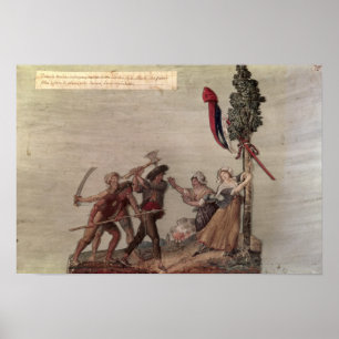 Póster Campesinos fanáticos en la guerra de Chouan