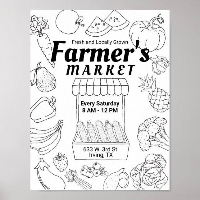 Póster Campesinos Invitan a los agricultores a comerciali (Frente)