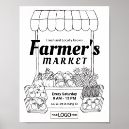 Póster Campesinos Invitan a los agricultores a comerciali