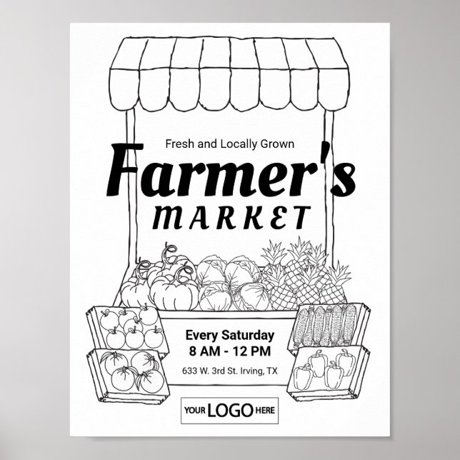 Póster Campesinos Invitan a los agricultores a comerciali (Frente)