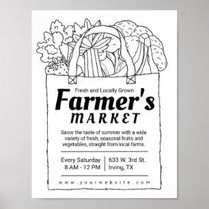 Póster Campesinos Invitan a los agricultores a comerciali