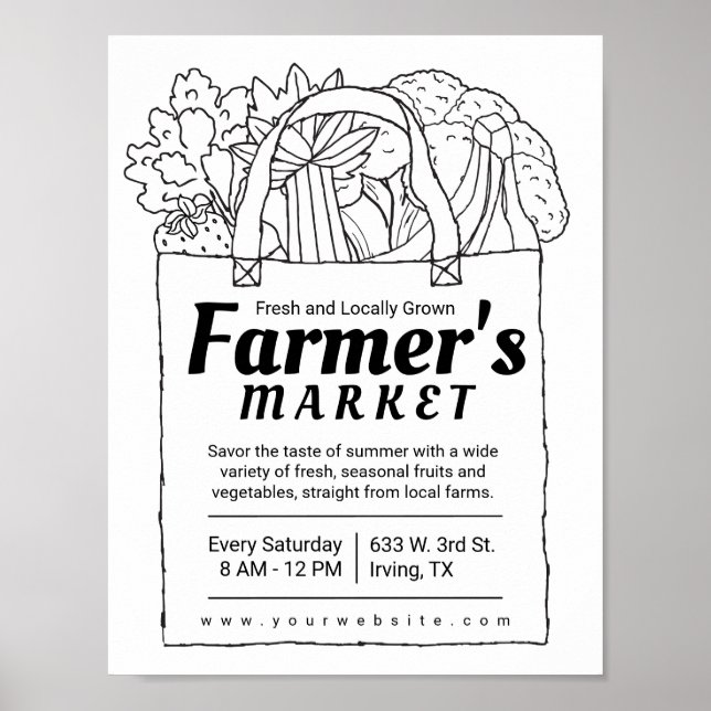 Póster Campesinos Invitan a los agricultores a comerciali (Frente)
