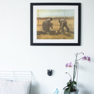 Póster Campesinos plantando papas por Vincent van Gogh