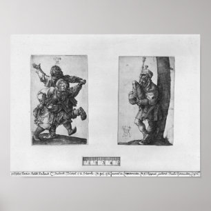 Póster Campesinos y un jugador de la gaita, 1514 del