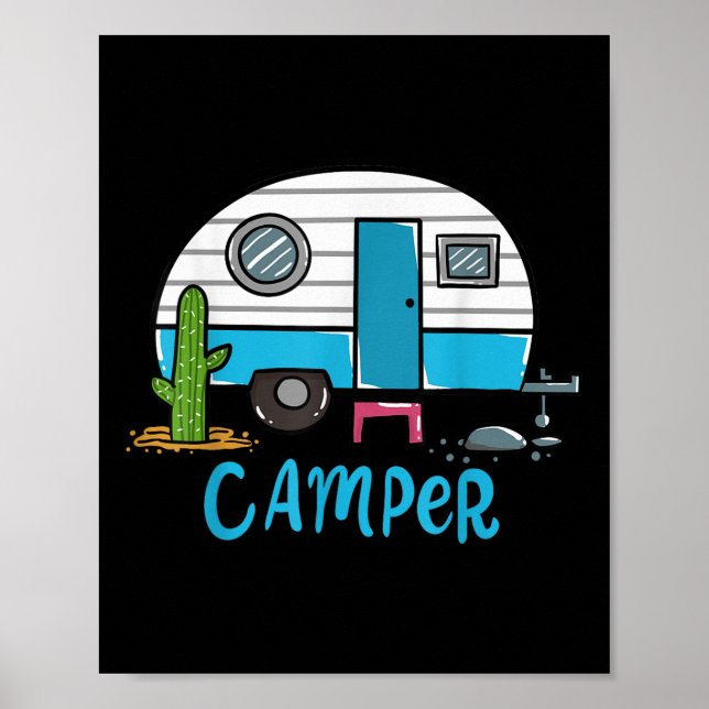 Póster Camping Autocaravana Rv  (Frente)