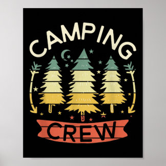 Póster Camping Crew Shirt Kids Family Camping Shirts Matc