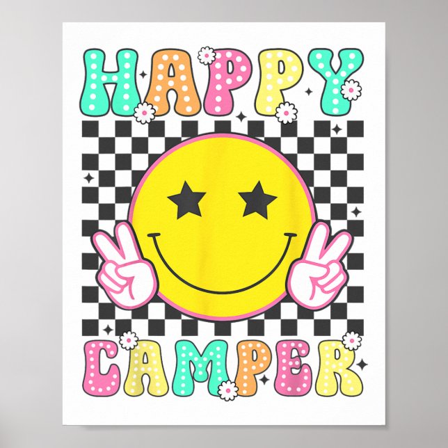 Póster Camping De Campamento De Verano Feliz Para Hombres (Frente)