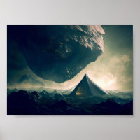 Camping de carpas en un espacio profundo
