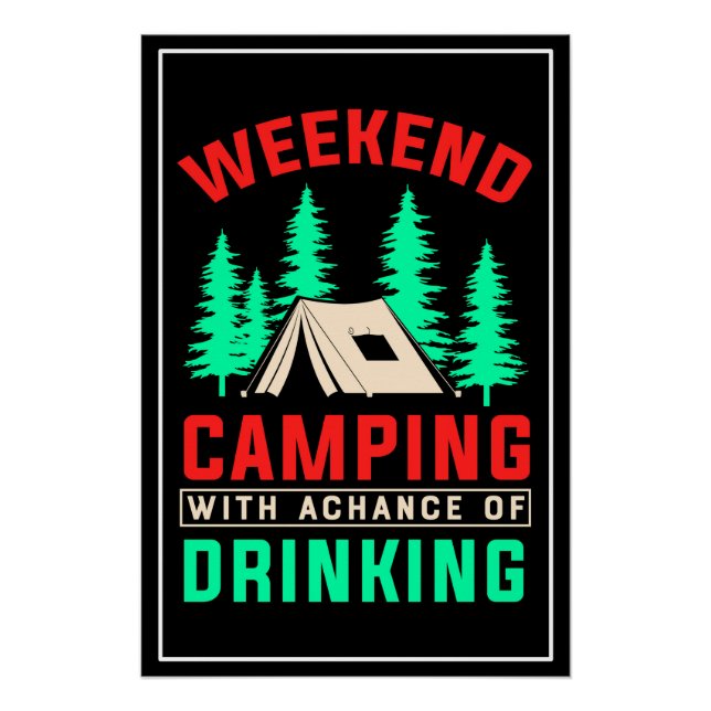 Póster Camping de fin de semana con una oportunidad de be (Anverso)