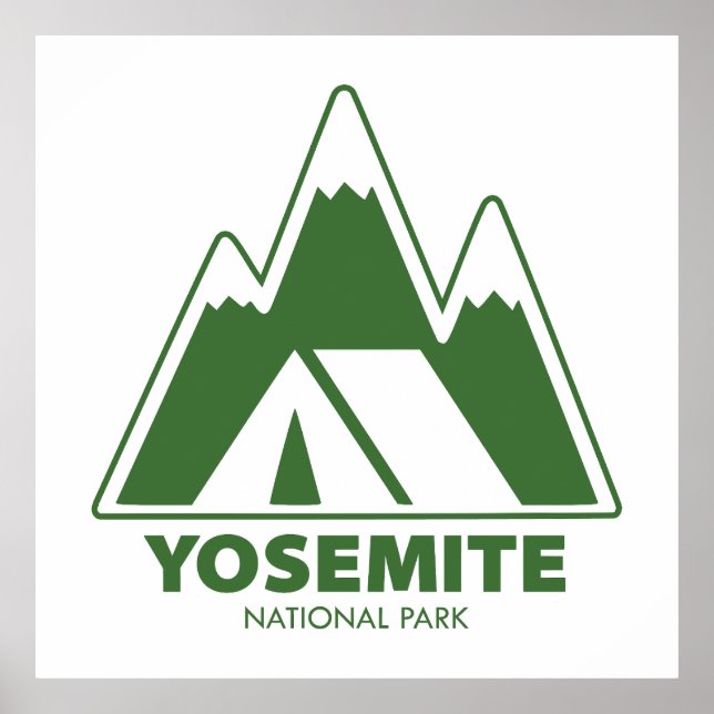 Póster Camping del Parque Nacional Yosemite (Frente)