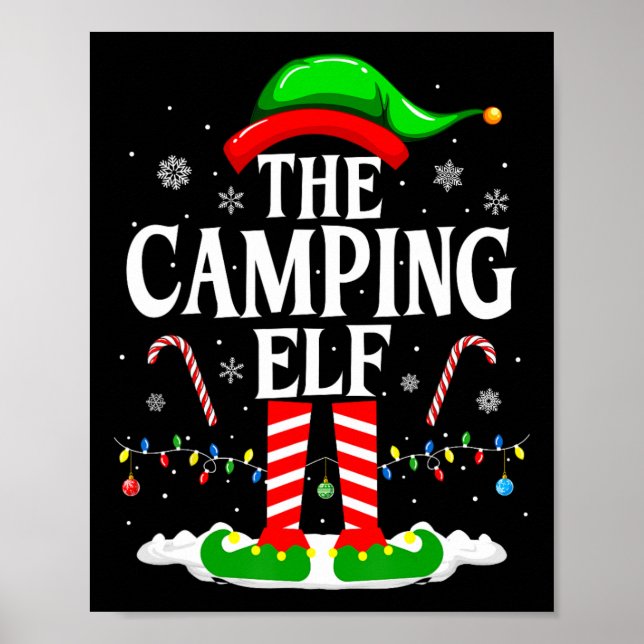 Póster Camping Elf Xmas Divertido Grupo C (Frente)