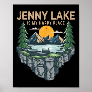 Póster Camping en barco de pesca - Mi lugar feliz Jenny L