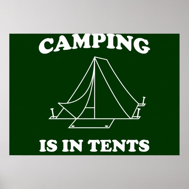 Póster Camping en tiendas (Frente)