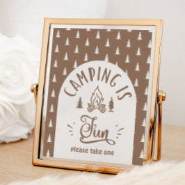 Póster Camping es divertido Un Camper Feliz